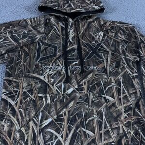 DUX Waterfowl Hoodie Mens M Mossy Oak Shadowgrass Blades Sweatshirt Duck Hunting